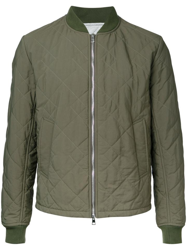 Kent & Curwen Quilted Bomber Jacket - Green