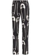 Moschino Safety Pin Print Slim Jeans - Black