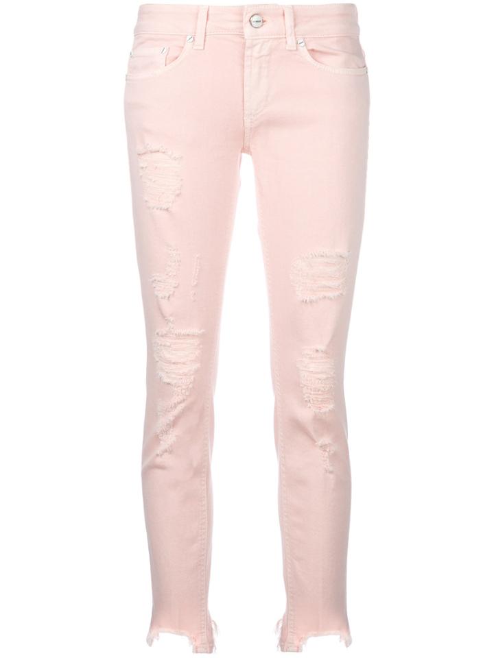 Dondup Distressed Detail Skinny Jeans - Pink & Purple