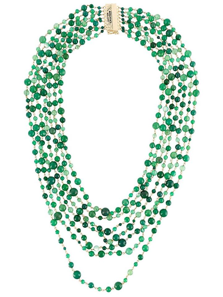 Rosantica Multiple Layers Long Necklace, Women's, Size: P, Green