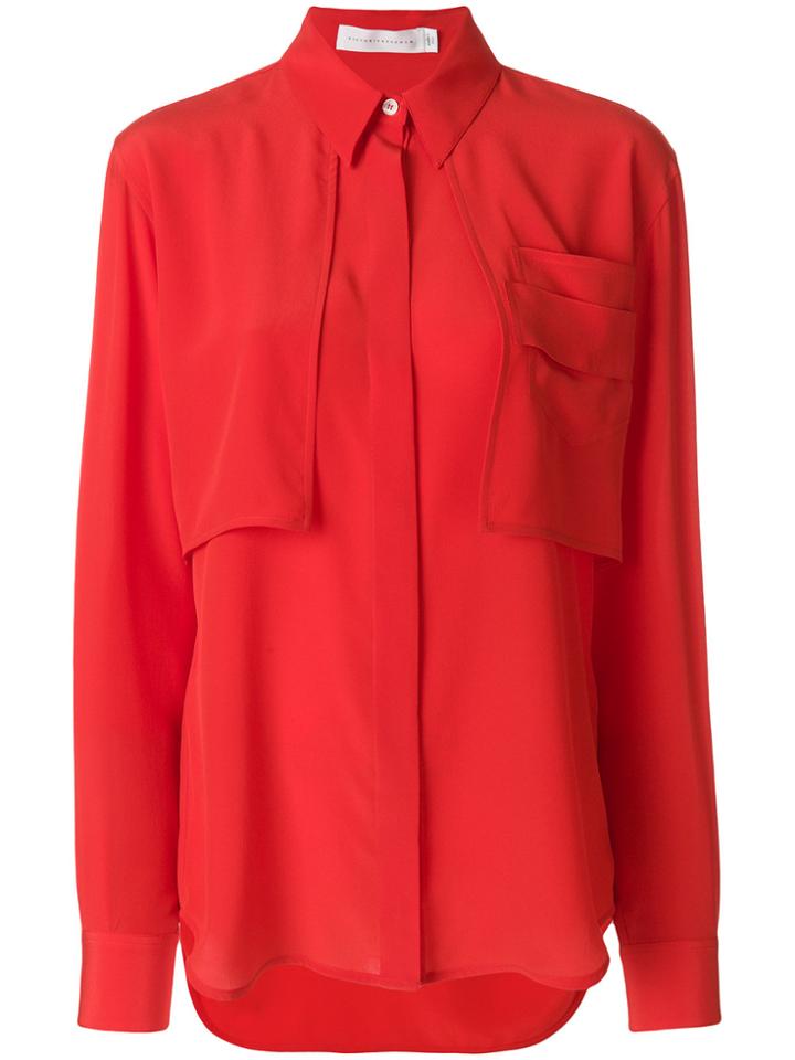 Victoria Beckham Chest Pockets Shirt A - Red