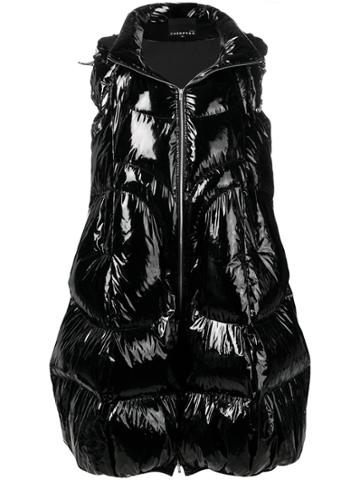 Chen Peng Sleeveless Padded Gilet - Black