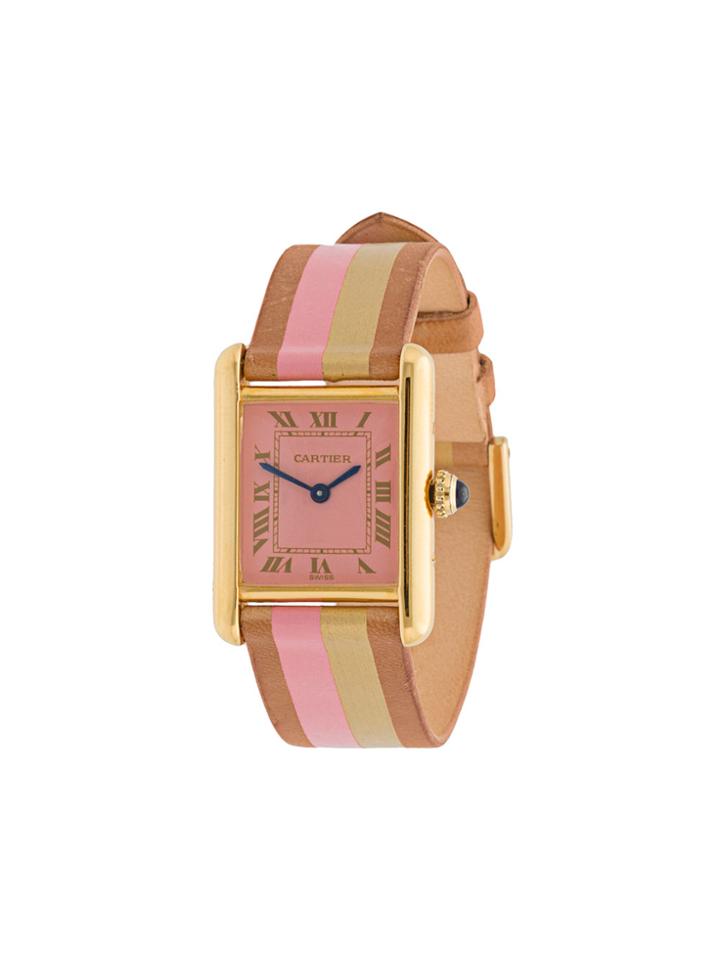 La Californienne Striped Cartier Watch - Pink & Purple