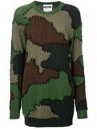 Moschino - Knitted Patchwork Dress - Women - Virgin Wool - S, Green, Virgin Wool