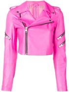 Manokhi Zip Cropped Jacket - Pink
