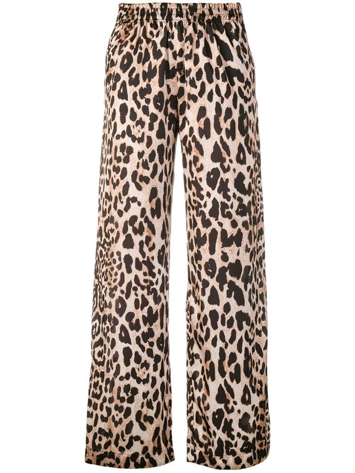 Paco Rabanne Cropped Leopard Trousers - Black