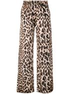 Paco Rabanne Cropped Leopard Trousers - Black