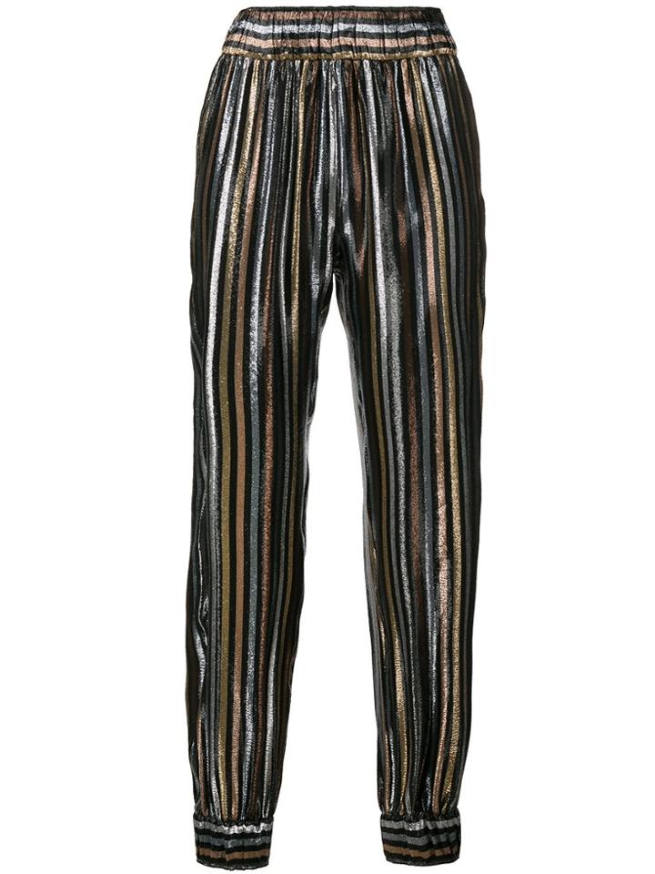 Haney Colette Stripe Trousers - Black