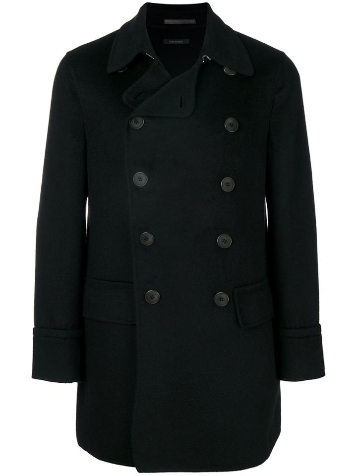 Giorgio Armani Double Breasted Tailored Coat - Black