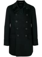 Giorgio Armani Double Breasted Tailored Coat - Black