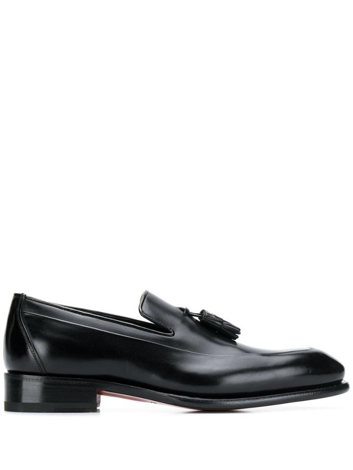 Santoni Tassel Detail Loafers - Black