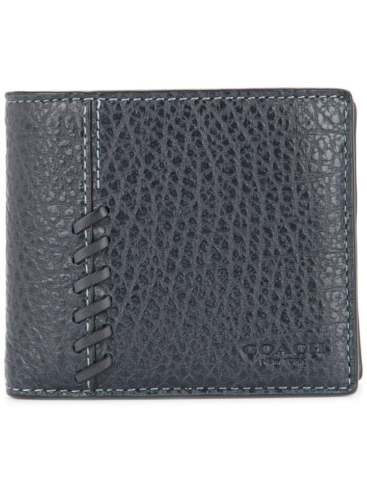 Coach Textured Leather Wallet - Black