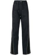 Diesel Black Gold Jogger Style Jeans With Stripe Detail - Blue