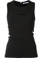 T By Alexander Wang Cut-out Top, Women's, Size: Medium, Black, Polyester/spandex/elastane/rayon