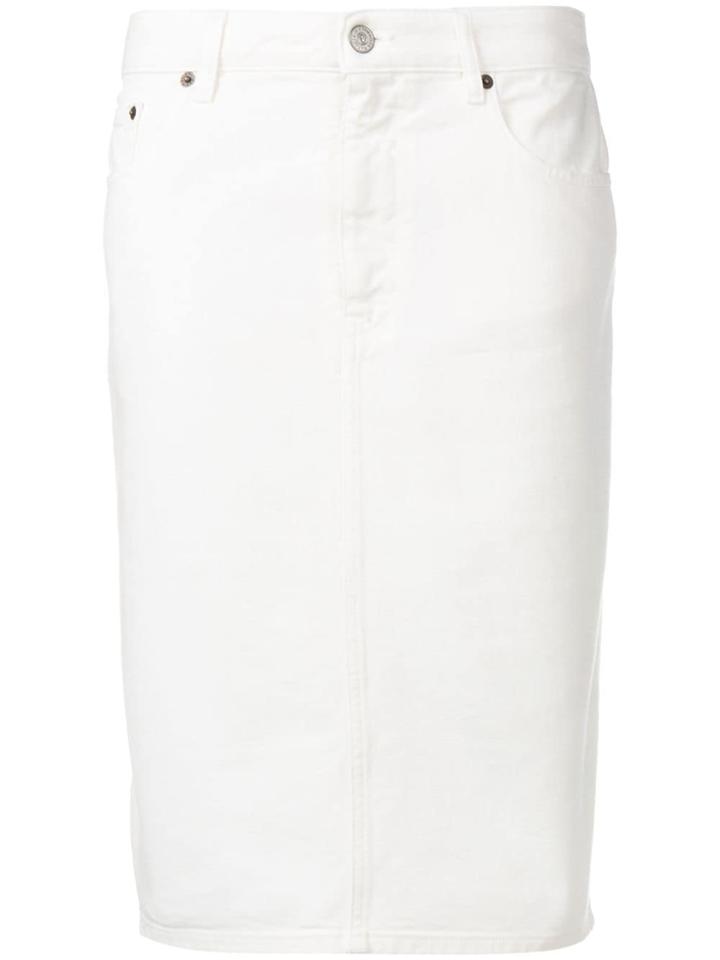 Mm6 Maison Margiela Fitted Pencil Skirt - White