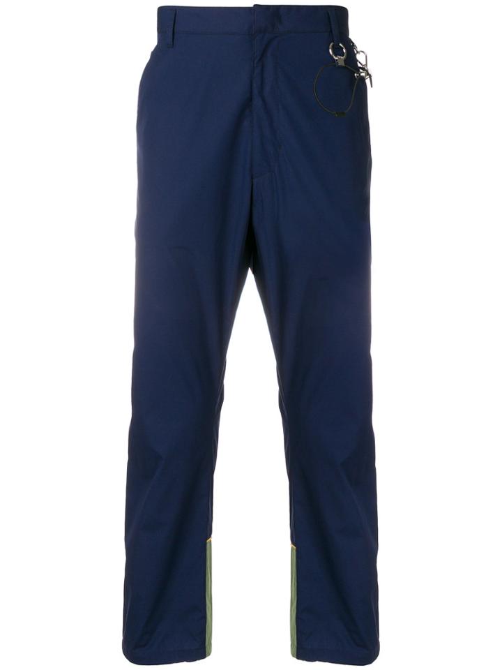 Prada High-rise Tech Trousers - Blue