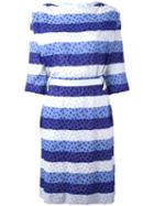 Courrèges Pre-owned Tonal Stripe Dress - Blue