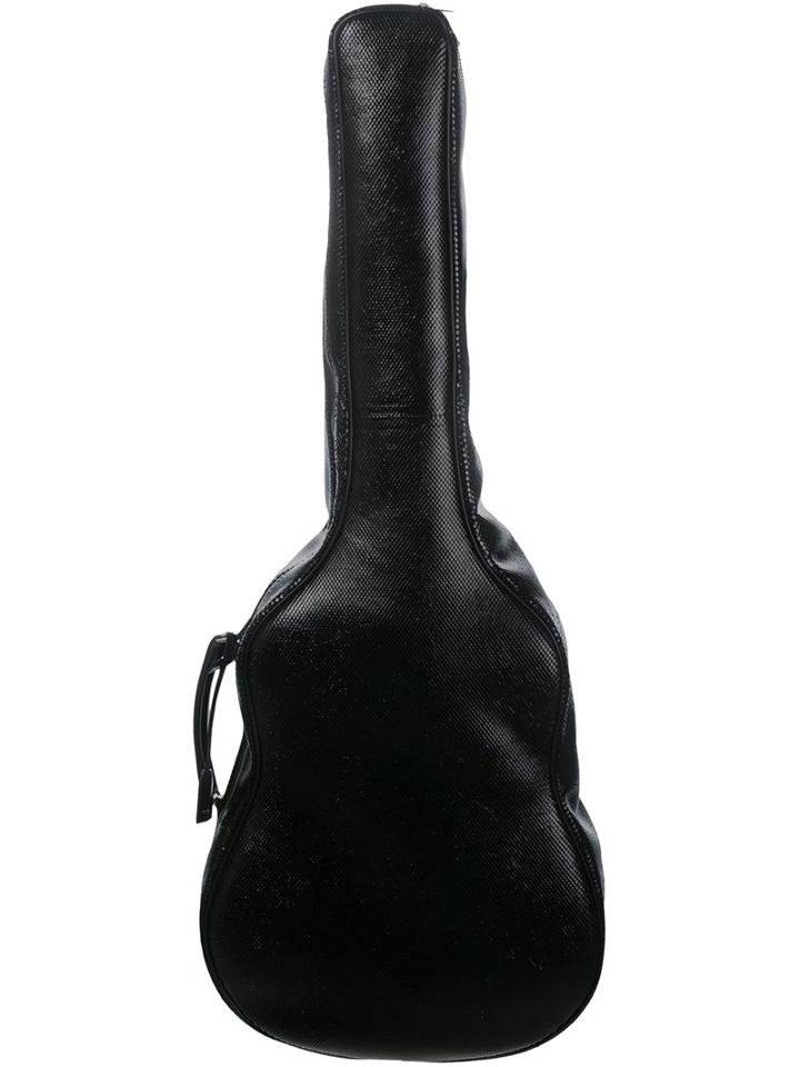 Saint Laurent Python Embossed Guitar Case, Men's, Black, Calf Leather/velvet