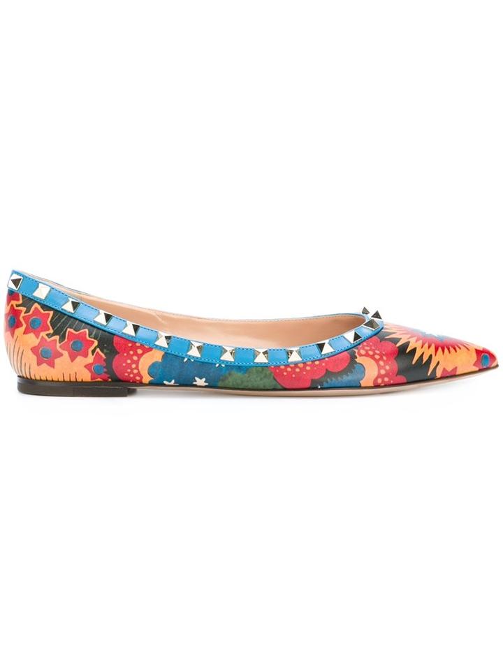 Valentino 'rockstud Volcano' Ballerinas