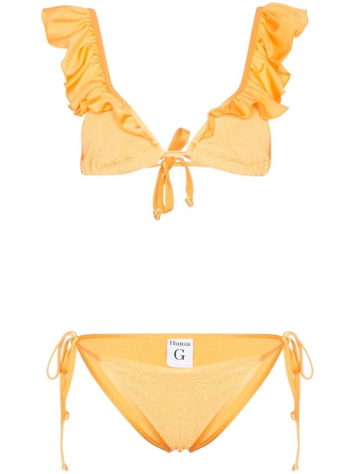 Hunza G Bonita Frill Bikini - Yellow & Orange