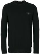 Givenchy - Logo Plaque Jumper - Men - Calf Leather/cashmere - L, Black, Calf Leather/cashmere