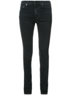 Saint Laurent Faded Skinny Jeans - Black