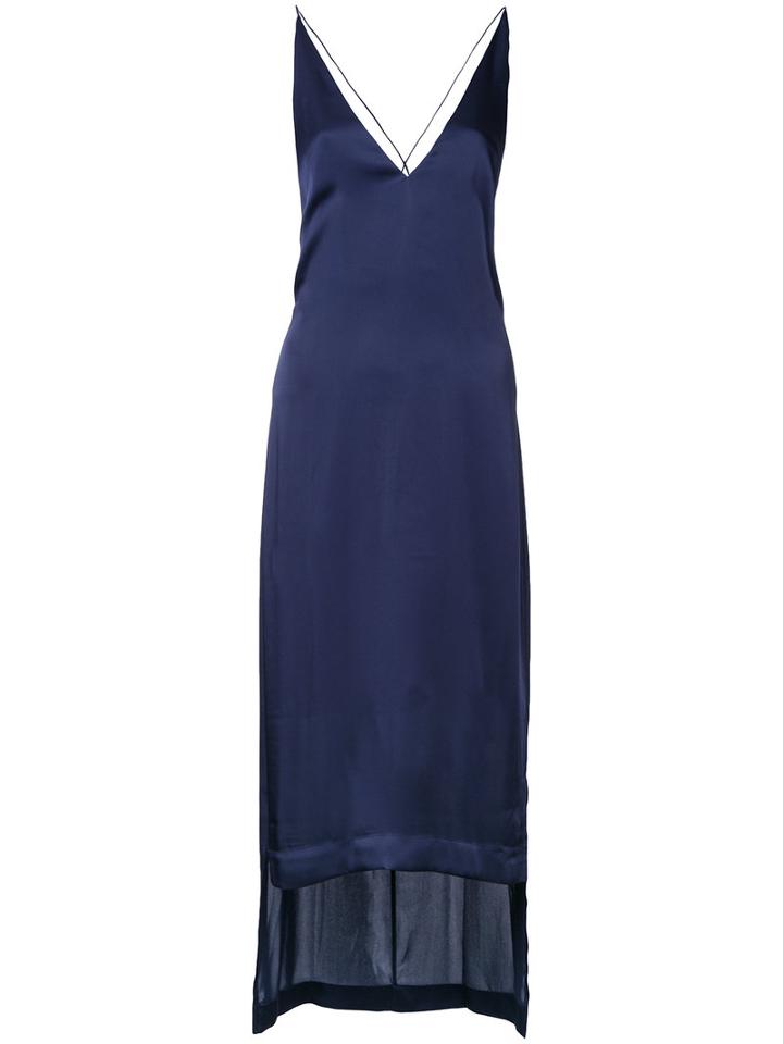 Dion Lee V-neck Cami Dress, Women's, Size: 6, Blue, Polyester