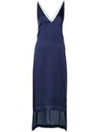 Dion Lee V-neck Cami Dress, Women's, Size: 6, Blue, Polyester