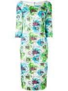 Ultràchic Floral Midi Dress, Women's, Size: 40, Cotton/acetate/polybutylene Terephthalate (pbt)/spandex/elastane