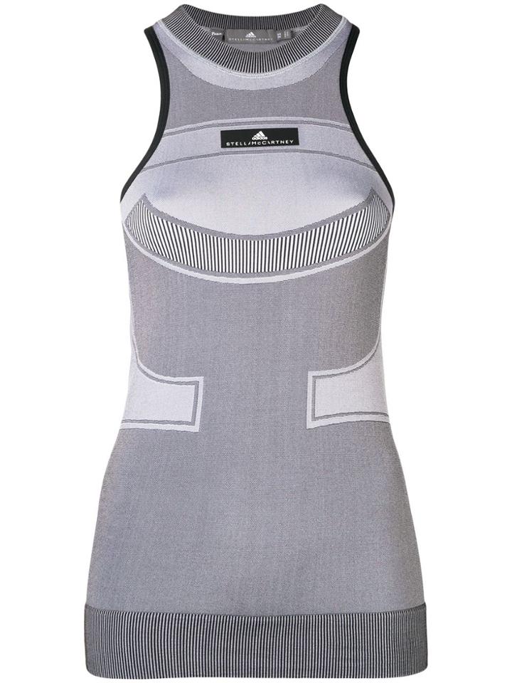 Adidas By Stella Mccartney Logo Running Tank Top - Grey