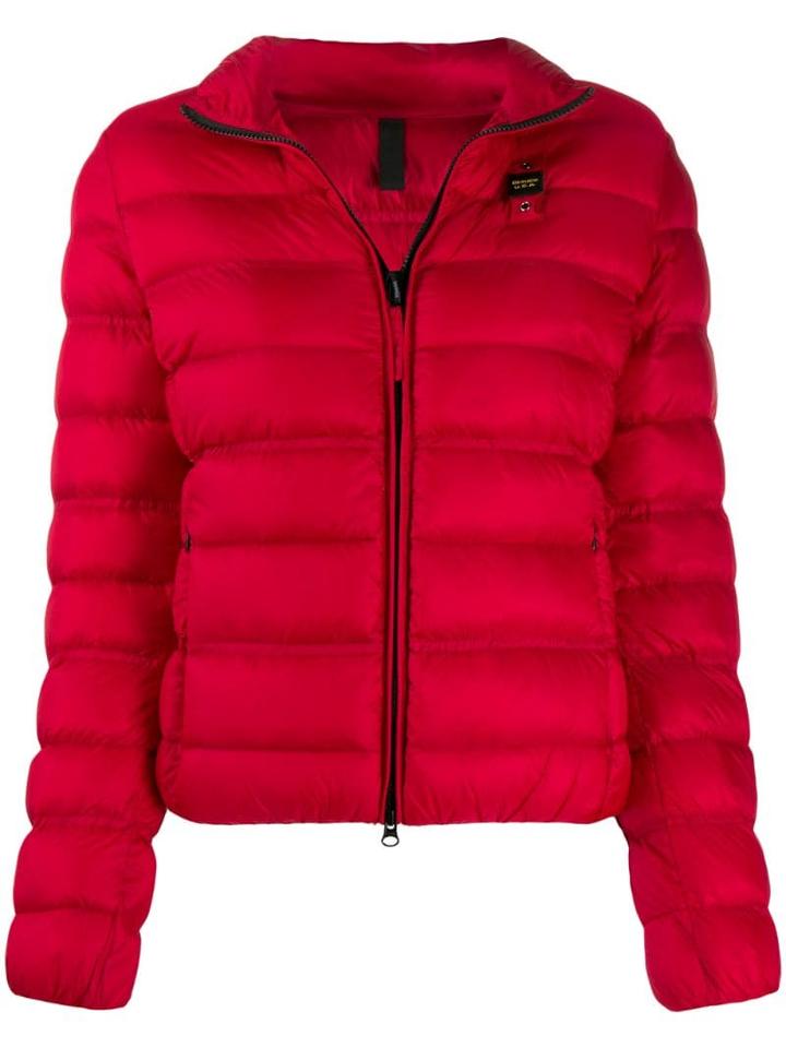 Blauer High Neck Down Jacket - Red