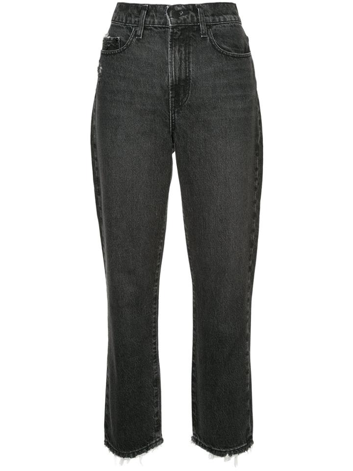 Nobody Denim Charlotte Jean Ankle Blk Marble - Black