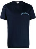 Alexander Mcqueen Embroidered Logo T-shirt - Blue