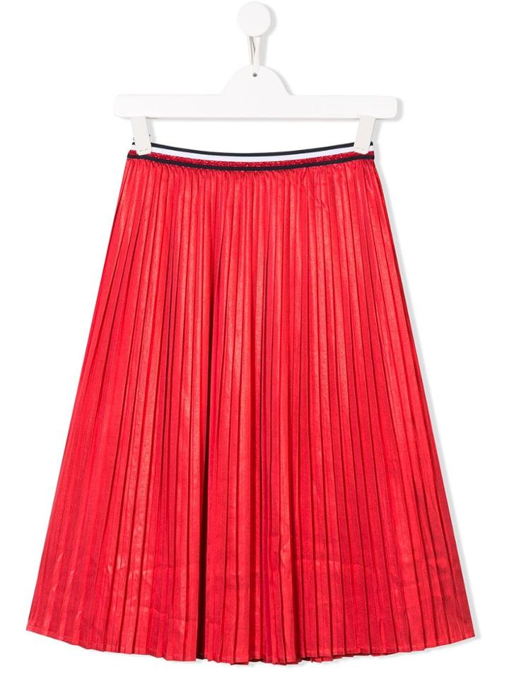 Tommy Hilfiger Junior Teen Pleated Long Skirt - Red