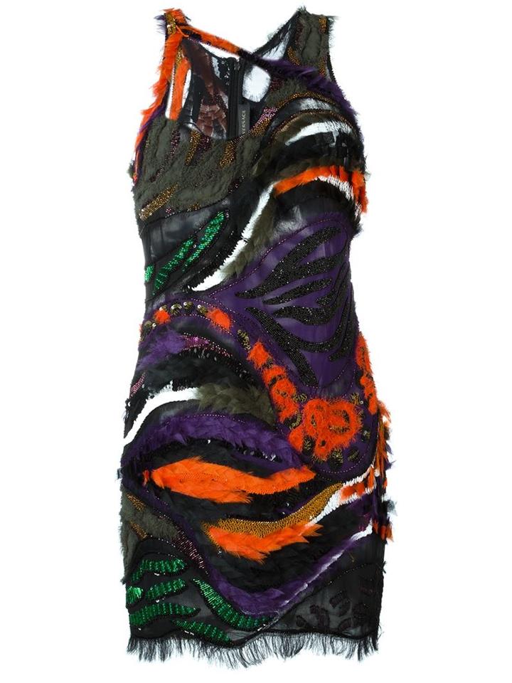 Versace Embroidered Patchwork Dress