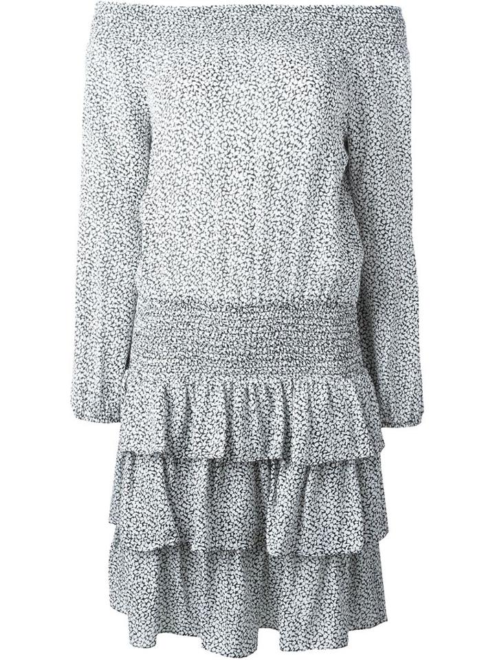 Michael Michael Kors Printed Off-the-shoulder Dress