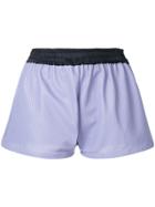 Coup De Coeur Perforated Shorts - Pink & Purple