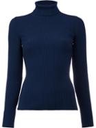 Balenciaga Roll Neck Jumper, Women's, Size: 36, Blue, Polyamide/acetate