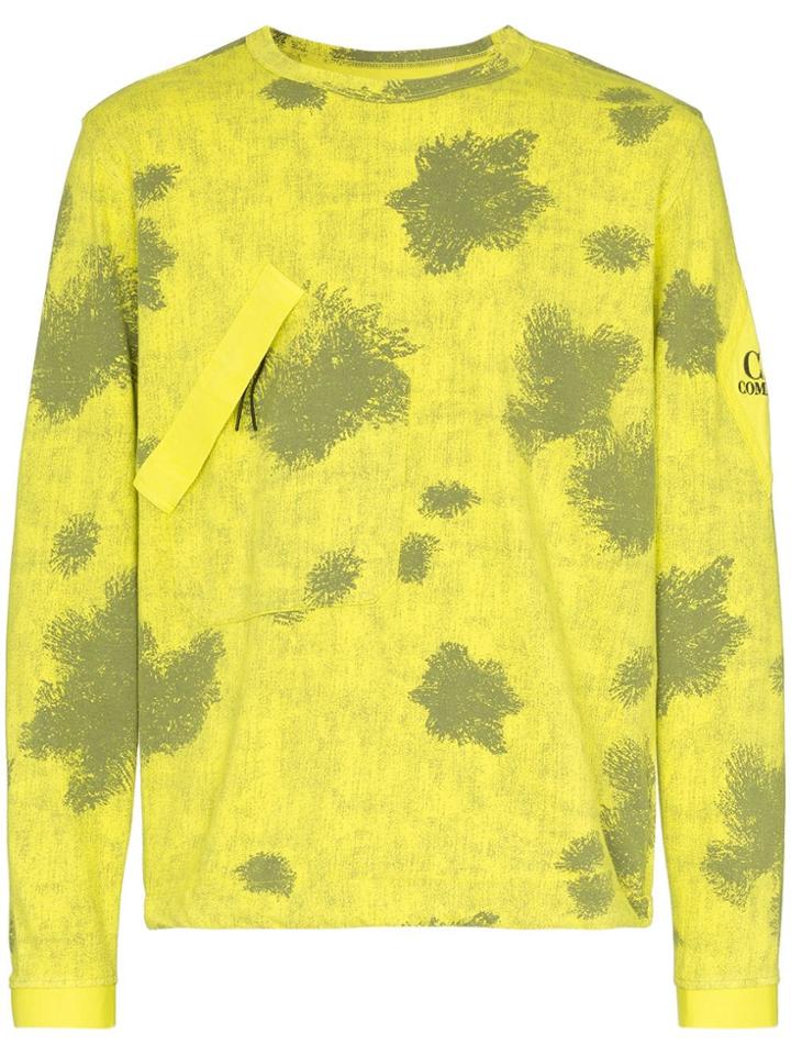 Cp Company Patterned Long Sleeve T-shirt - Yellow