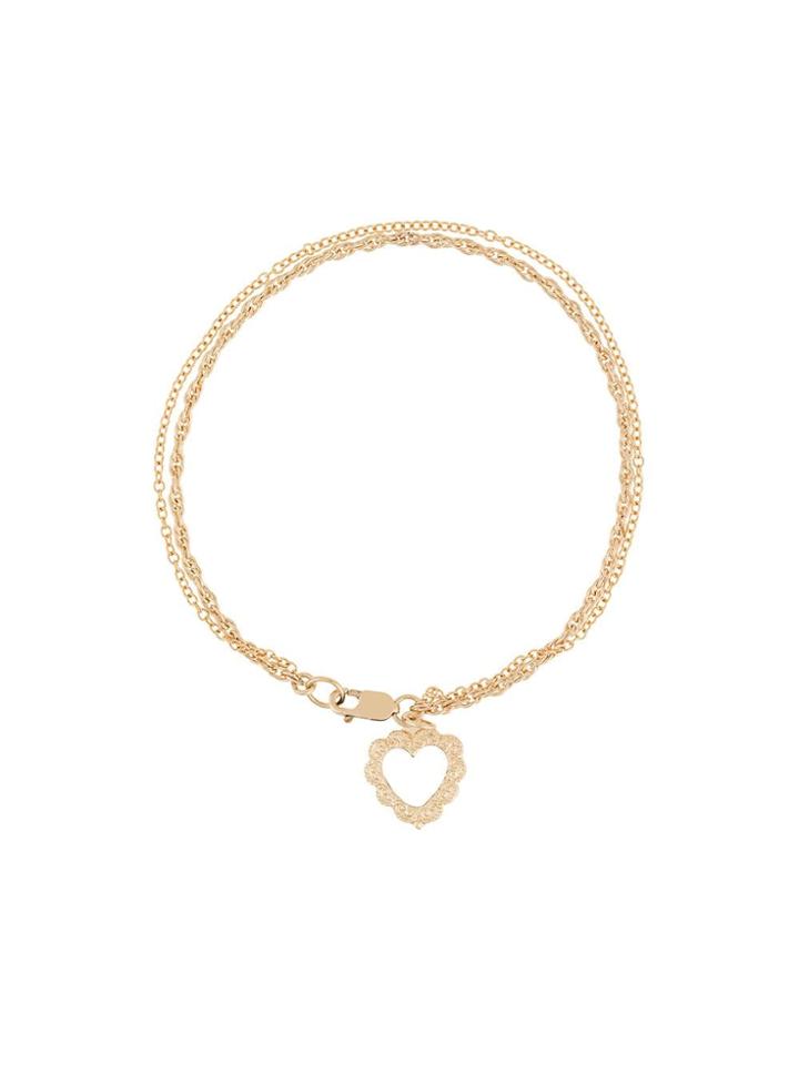 Petite Grand Heart Bracelet - Metallic