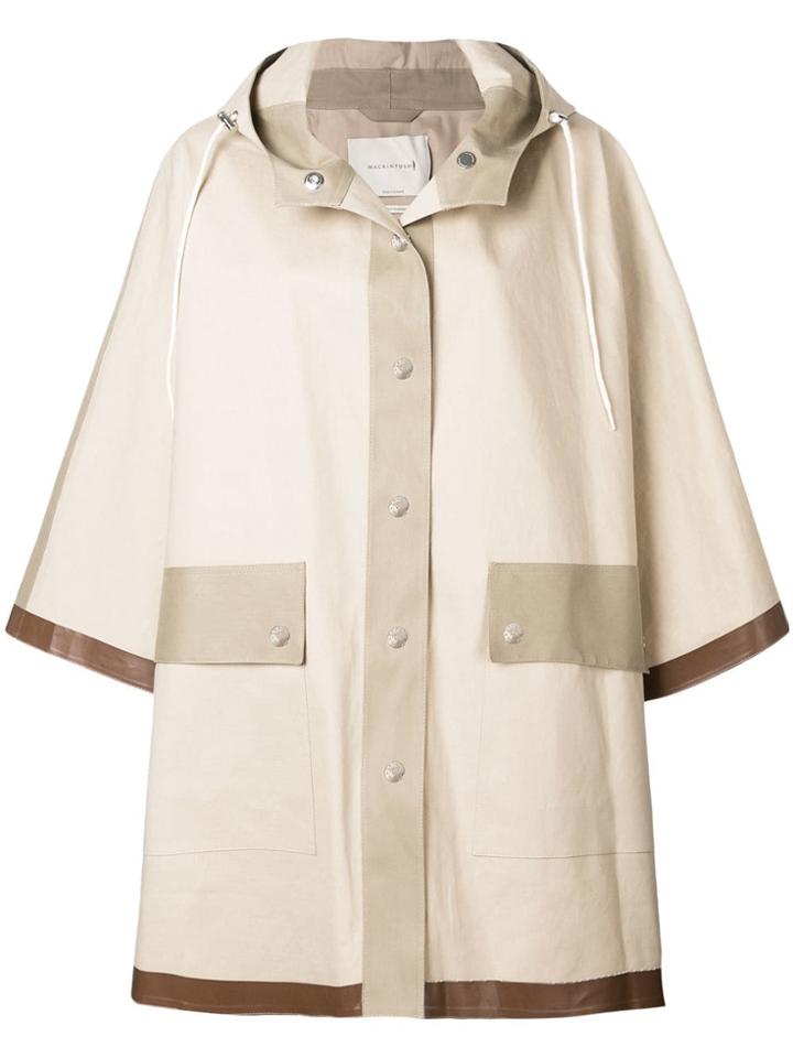 Mackintosh Putty & Fawn Bonded Cotton Hooded Poncho Lr-088/cb -