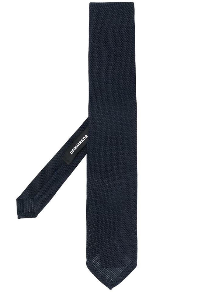 Dsquared2 Woven Design Tie - Blue