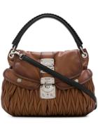 Miu Miu Large Coffer Tote Bag - Brown