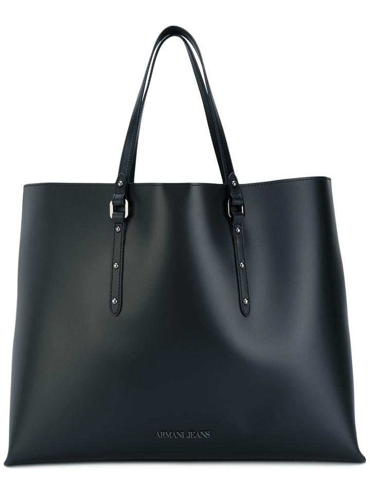 Armani Jeans - Large Tote - Women - Pvc - One Size, Black, Pvc