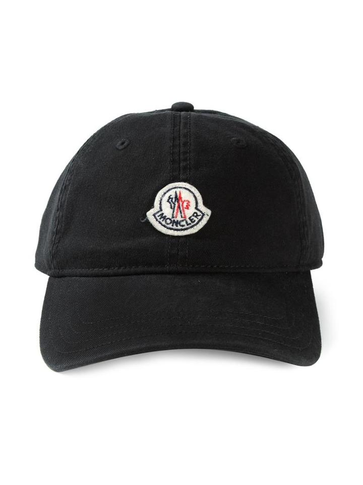 Moncler Classic Baseball Cap, Men's, Black, Cotton