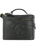 Chanel Vintage Cosmetic Vanity Hand Bag - Black