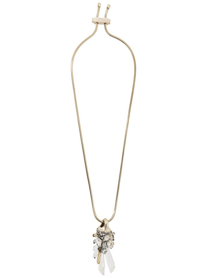 Lanvin Adorned Charm Necklace, Women's, Metallic