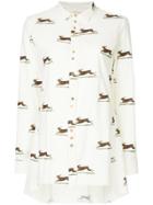 Aleksandr Manamïs Print Fitted Shirt - White