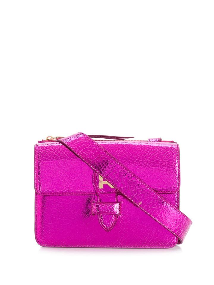 Rochas Printed Logo Crossbody Bag - Pink