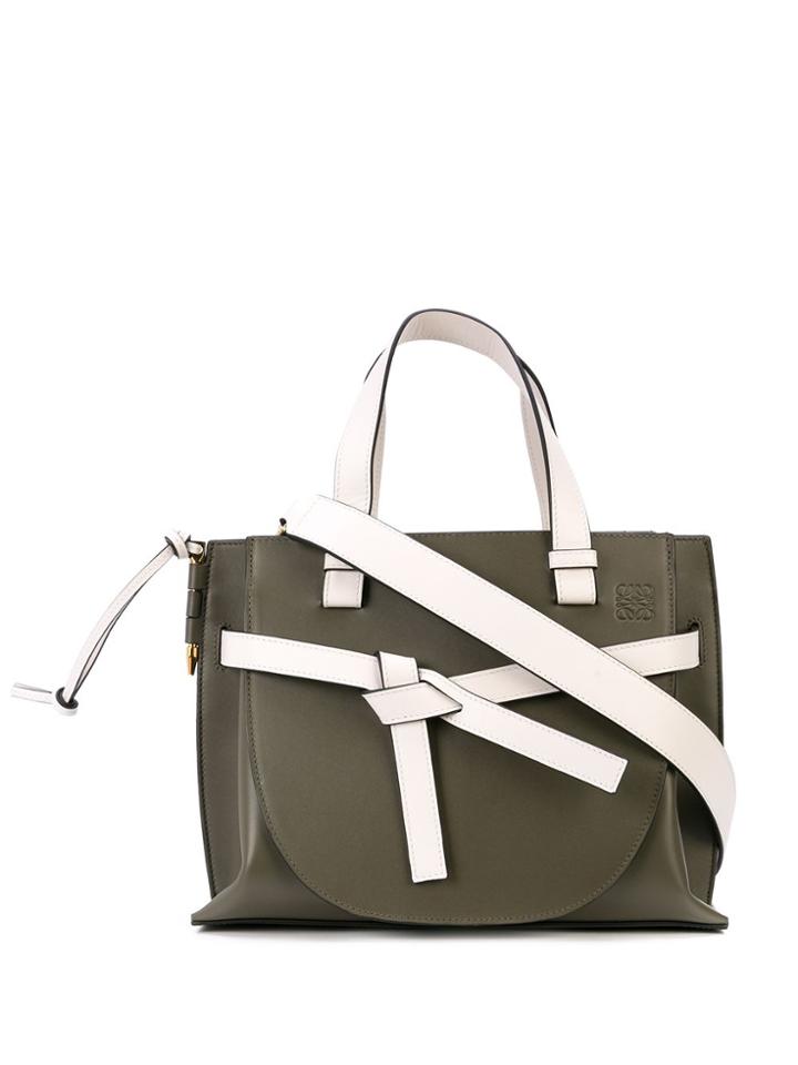 Loewe Knot Detail Shoulder Bag - Green